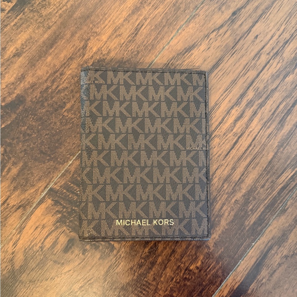 Michael Kors Brown Logo Passport Wallet
